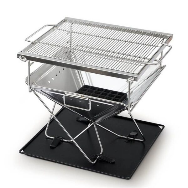 Grillz Fire Pit BBQ Grill with Carry Bag Camping