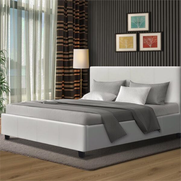 Artiss Bed Frame Double Size White NEO