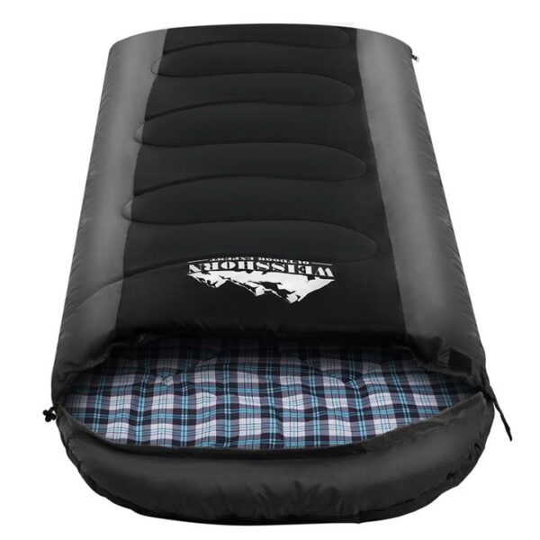Weisshorn Sleeping Bag Single Thermal Camping Hiking Tent Black  -20C