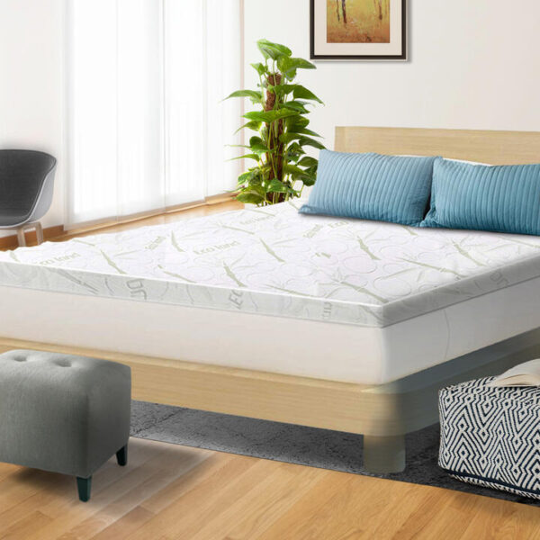 Double Size COOL GEL Memory Foam Mattress Bed Topper BAMBOO Cover 8CM Mat