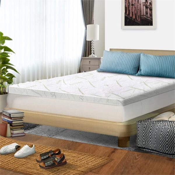 King Size Bed COOL GEL Memory Foam Mattress Topper BAMBOO Cover 5CM Mat