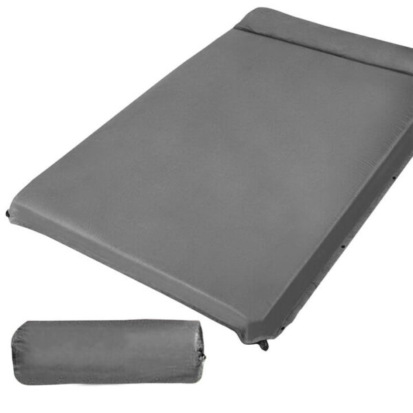 Double Size Self Inflating Mattress Bed Thick Grey 10cm Easy Roll-Up Mat