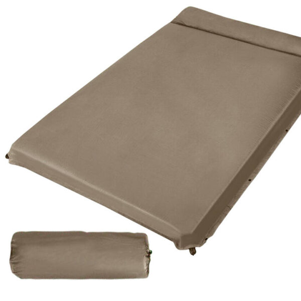 Double Size Self Inflating Mattress Bed Mat 10CM Thick Easy-Roll-Up Mat Coffee