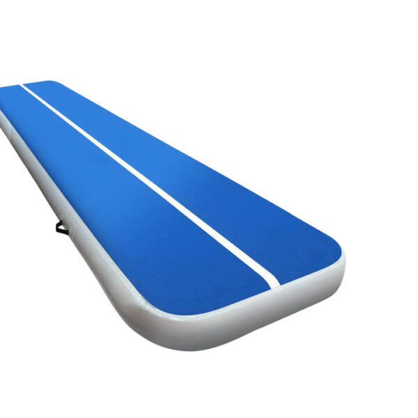 Inflatable Air Track Mat 20cm Thick Gymnastic Tumbling Blue And White 4mx1m
