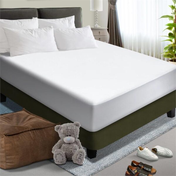 King Size Waterproof Bamboo Fibre Mattress Protector 35cm Breathable