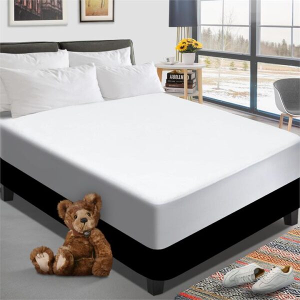 Queen Size Waterproof Bamboo Fibre Mattress Protector 35cm Breathable