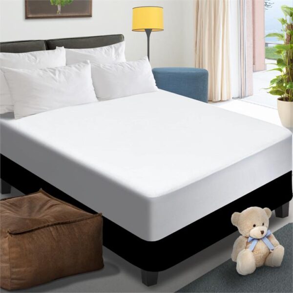 Single Size Waterproof Bamboo Fibre  Mattress Protector 35cm Breathable