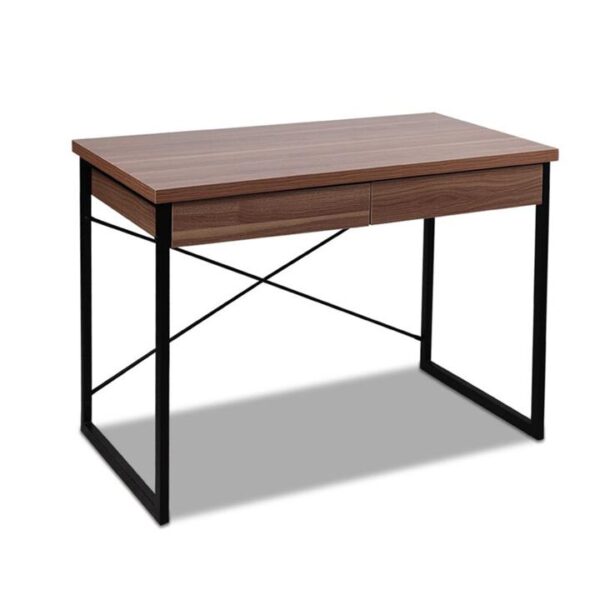 Artiss Computer Desk Drawer Storage Walnut 100CM