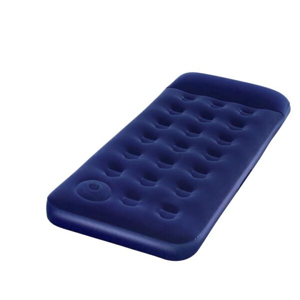 Single Size Inflatable Air Bed Mattress 22CM Built-in Foot Pump - Navy