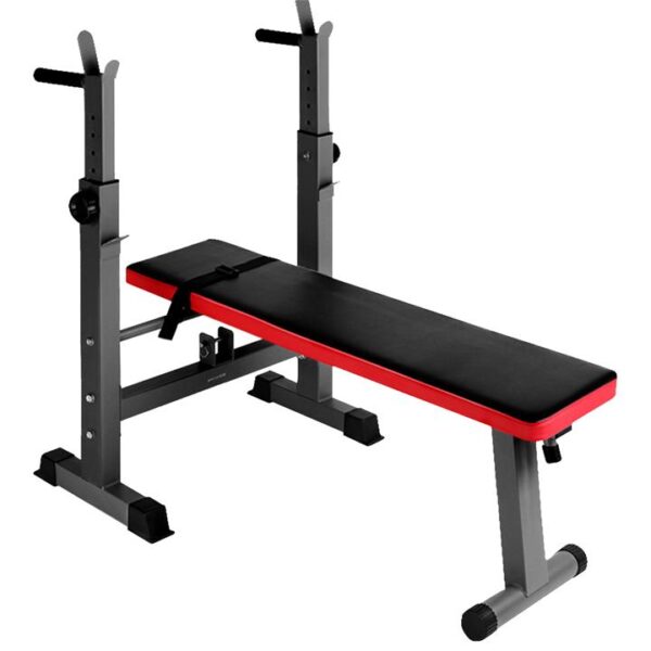 Multi-Station Weight Bench Press Weights Equipment Fitness Workout Home Gym Red