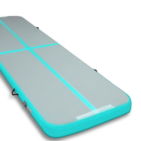 Inflatable Air Track Mat Tumbling Exercise Floor Home Gymnastics Green 4X1M