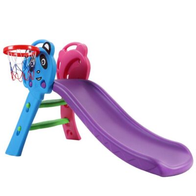 Keezi Kids Slide with Basketball Hoop Outdoor Indoor Playground Toddler Play Crazy Deals Online Keezi Kids Slide with Basketball Hoop Outdoor Indoor Playground Toddler Play