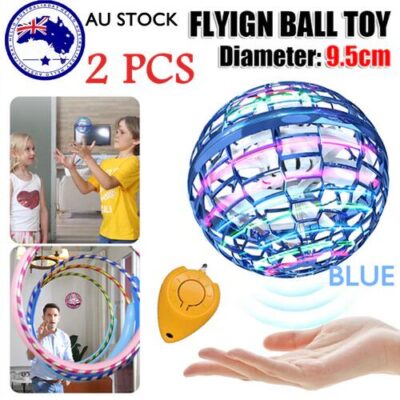 2pcs BLUE Flying Ball Mini Hand UFO Toys Drone Helicopter Hover Quadcopter Kids Toys Gifts