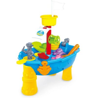 Pirate Ship Modelled, Sand and Water Table with 24 Accessories