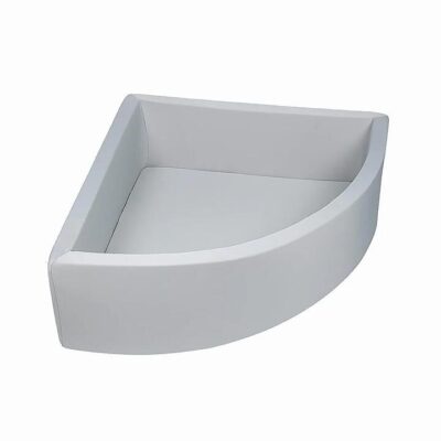 Corner Ball Pit Playpen Enclosure – Safe Grey Play Area for Babies and Toddlers, Indoor or Outdoor