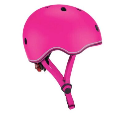 Globber Kids Helmet w/Flashing LED Light Xs/S - Deep Pink 51-55 cm