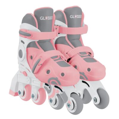 Globber LEARNING INLINE SKATES 2in1 for Kids: Size 30-33 - Pastel Pink
