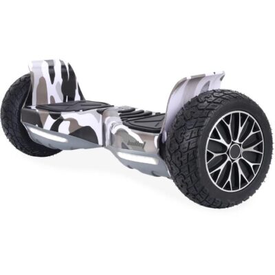 BULLET SX-4000 Hoverboard Scooter, 8.5" Wheels, 700W Brushless, Superior Self Balancing System, UL Certified, LED Lights, Carry Bag, Camo
