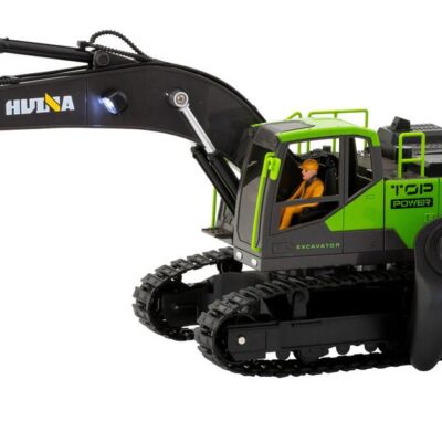 1:18 Scale 13-Channel Alloy Remote Control Excavator Construction Vehicle with Lights, Sound and Steam