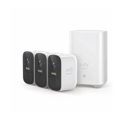 EUFY CAM 2C SECURITY KIT 3 PACK PLUS HOMEBASE UNIT