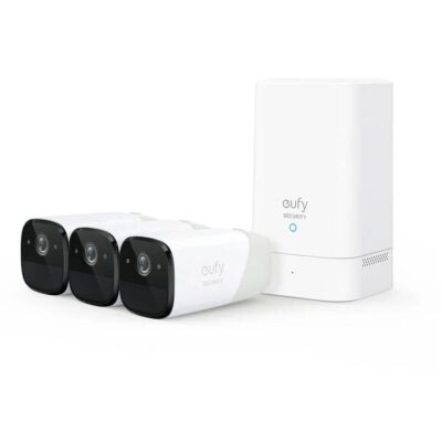 EUFY CAM 2 PRO 2K SECURITY KIT 3PACK PLUS HOMEBASE 2 UNIT
