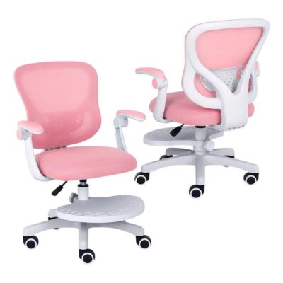 Kids Desk Chair - Children Office Study Seat with Footrest CILO - Pink