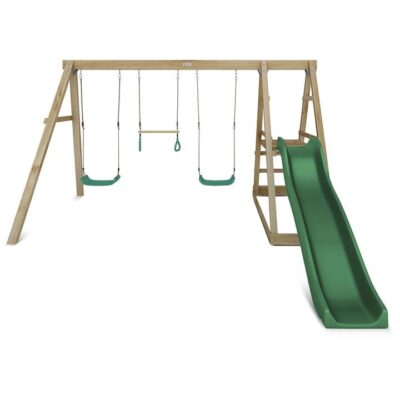 Lifespan Kids Winston Swing Set with Climb & 1.8m Slide (Green)