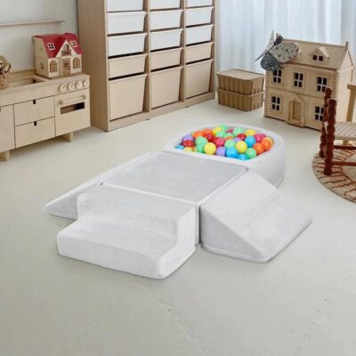 VEVOR Climbing Toys, 5-Piece Set, Foam Climbing Blocks for Toddlers 6 Months to 3 Years, Baby Climbing Blocks with Ball Pit (Balls Not Included), Indo