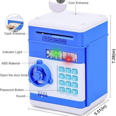 Toys for Kids Ages 5-7, 8-10, Electronic ATM Password Cash Coin Can Auto Scroll Paper Money Saving Box Toys for 6 7 8 9 10 11 12 Year Old Girl Christm