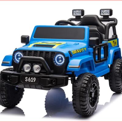 12V Gravity Kids Electric Ride On Car/Jeep – Blue