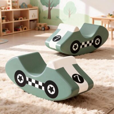 Keezi Kids Climbing Blocks Foam Toddler Playset Soft Indoor Climbing Toy Rocker Green