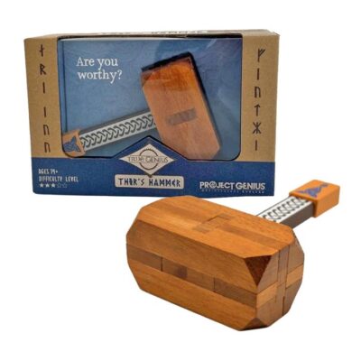 Project Genius Thor'S Hammer Wooden Puzzle