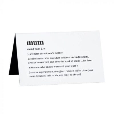 Mum Defined Desk Sign