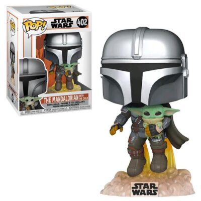 Star Wars The Mandalorian With The Child Jetpack Flying Pop Vinyl Figure