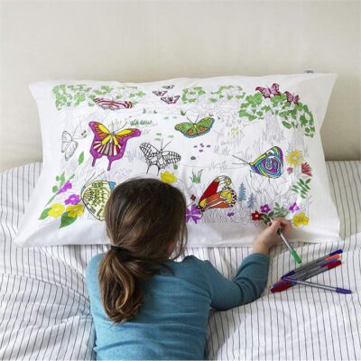 Colour And Learn Butterfly Pillowcase