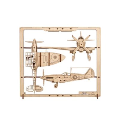 Ugears Fighter Aircraft 2.5D Wooden Puzzle Kit