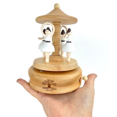 Dancing Ballerina Wooden Music Box