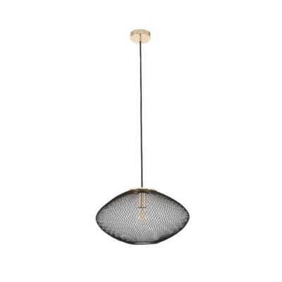 Golpe Interior Oval Stainless Steel Pendant Light - 600Mm - Black