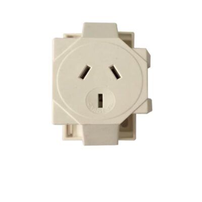 3-Pin Quick Connect Single Surface Socket - 10A 240V - Box Of 10