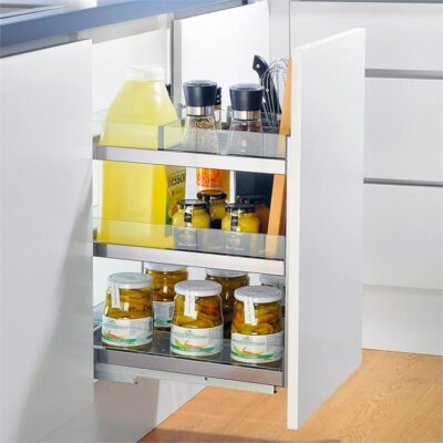 Galley Kitchen Pull-Out Cupboard Organiser - Suits 400Mm Cupboard