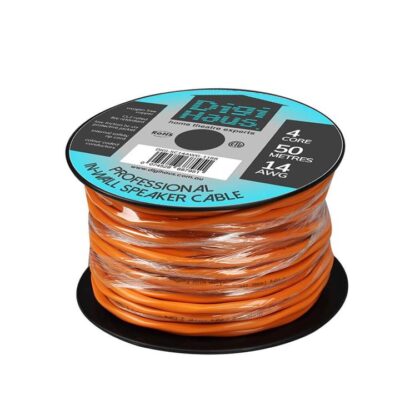 Home Theatre Premium In-Wall Speaker Cable -  4 Core 14Awg - 50M - Fire Rated