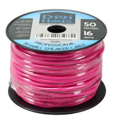 Home Theatre In-Wall Speaker Cable - 2 Core 16Awg - 50M - Fire Rated