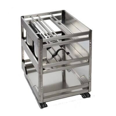 Chef Undercounter Pull Out Organiser - Bottom Mounted - For A 400Mm Cupboard