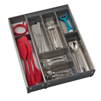 Stainless Steel Drawer Organiser - Chef Series - Adjustable 8 Tray