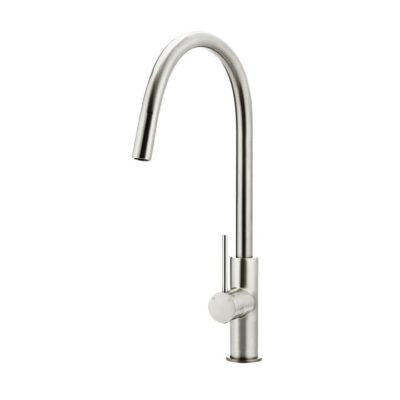 Piccola Round Pull Out Kitchen Mixer Tap - Dual Flow - Pvd Brushed Nickel