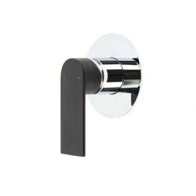 Prato Wall Mounted Bath And Shower Mixer - Luxury Chrome With Matte Black