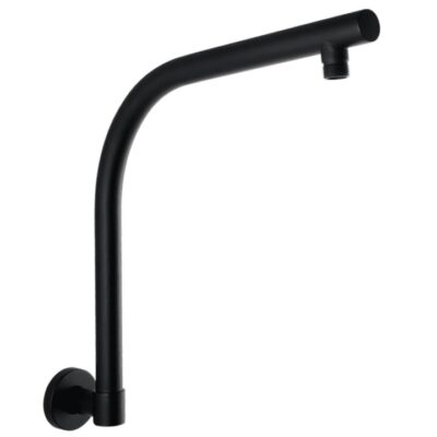 Echo Round Wall-Mounted Swivel Shower Arm Matte Black