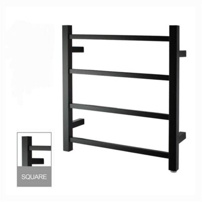 4-Bar Heated Towel Rail – Square Bars – Matte Black (W500Mm X H520Mm) Crazy Deals Online 4-Bar Heated Towel Rail - Square Bars - Matte Black (W500Mm X H520Mm)