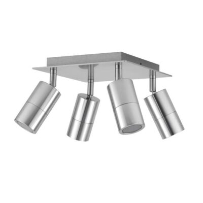 Adjustable Spot Light - 4 Heads Square Base - Gu10 - Titanium