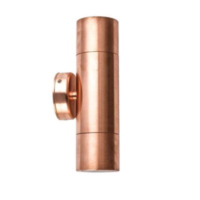 Wall Mounted Up And Down Light - Gu10 - 60Mm Polished Copper